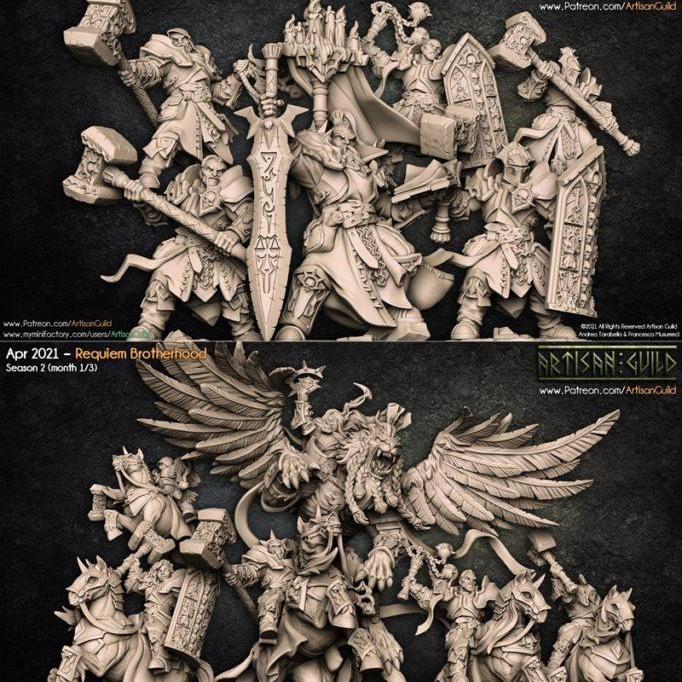 Artisan Guild Patreon - 《 requiem brotherhood 》- 3D打印模型|Artisan Guild Patreon – Requiem Brotherhood – April 2021