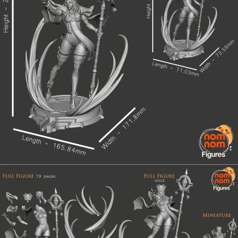 魔兽世界之白毛调查官3D打印模型|Inquisitor Whitemane – World of Warcraft