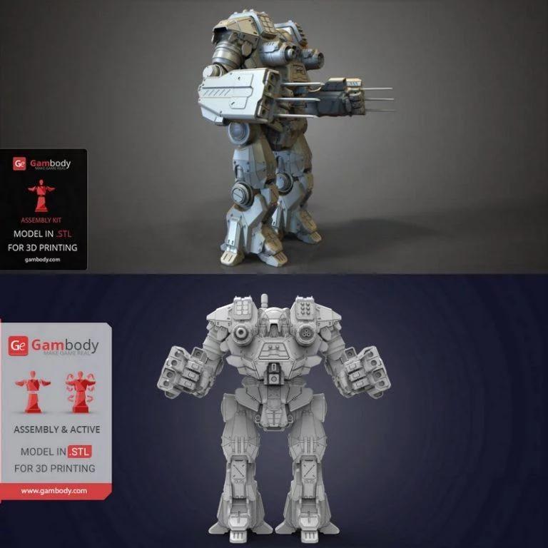 Kodiak机械师3D打印模型|Kodiak Mech from Mechwarriors