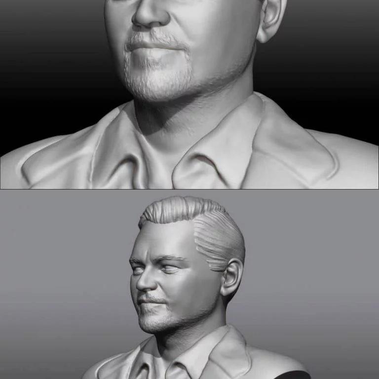 莱昂纳多·迪卡普里奥《泰坦尼克号》3D打印模型|Leonardo Dicaprio’s Bust