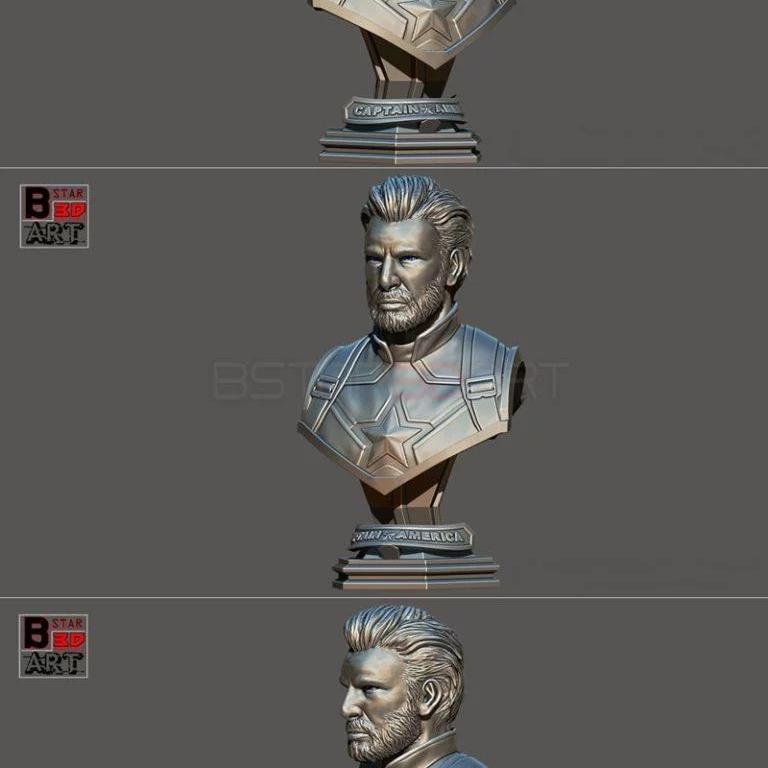 美国队长 3D打印模型|Captain America Bust