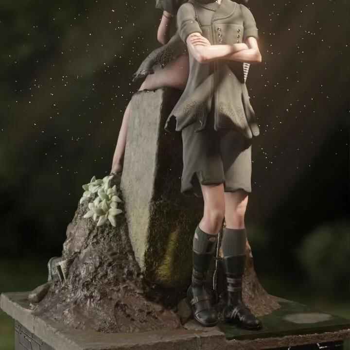 NieR:Automata 2B与9S 3D打印模型|NieR:Automata 2B and 9S