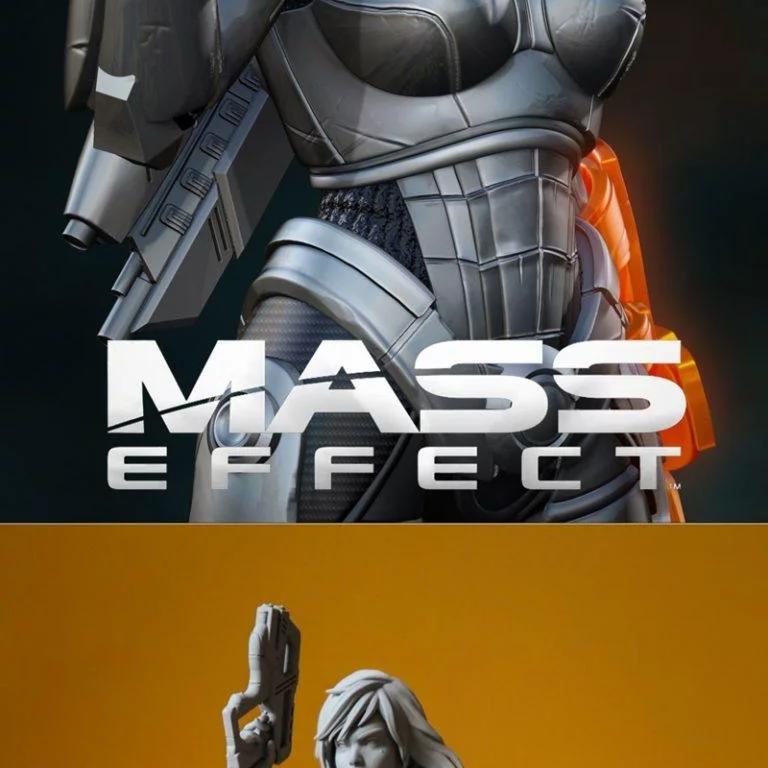 《质量效应：莎拉·谢泼德3D打印模型》|Female Shepard – Mass Effect