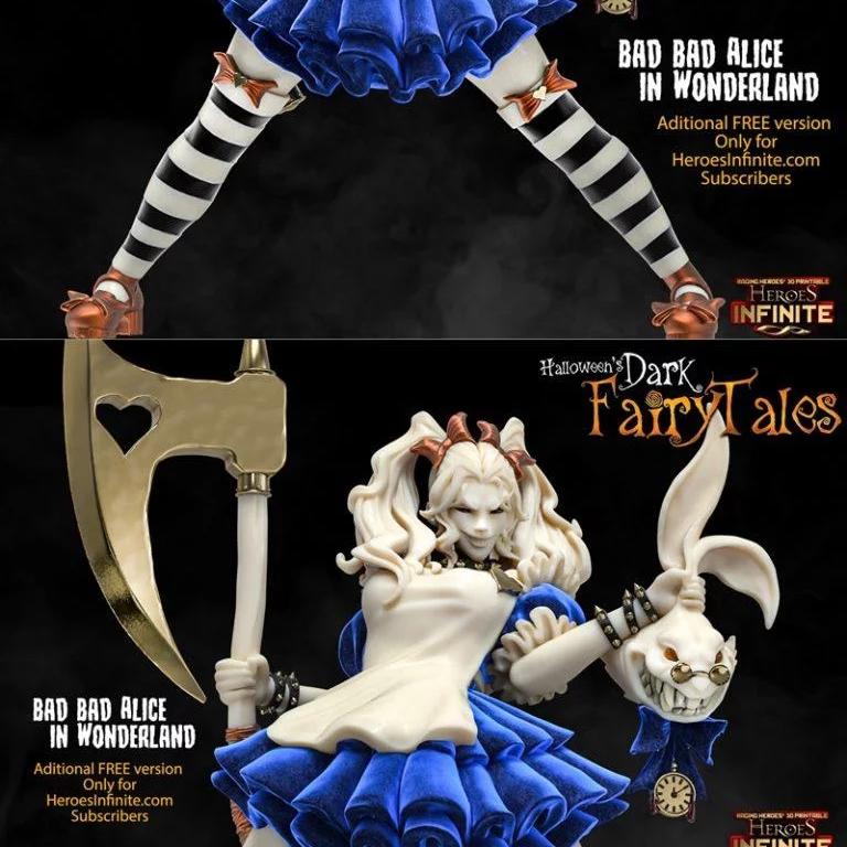 爱丽丝梦游仙境 3D打印模型|Alice in Wonderland – 3D Print Model