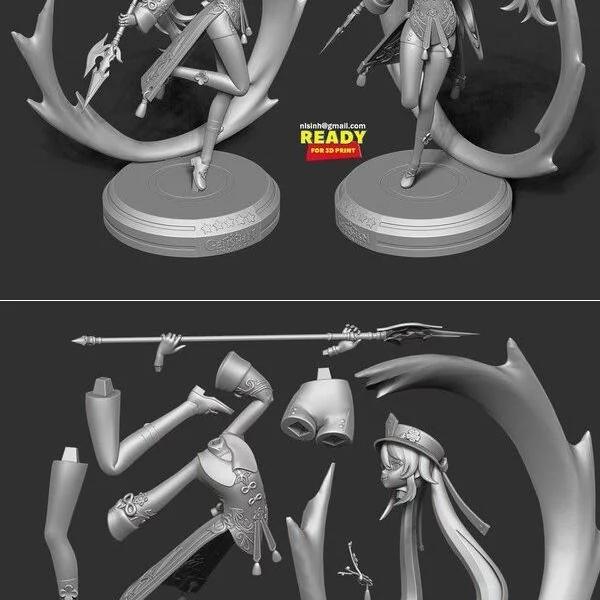 虎彻 – 3D打印模型|Hu Tao – 3D Print Model