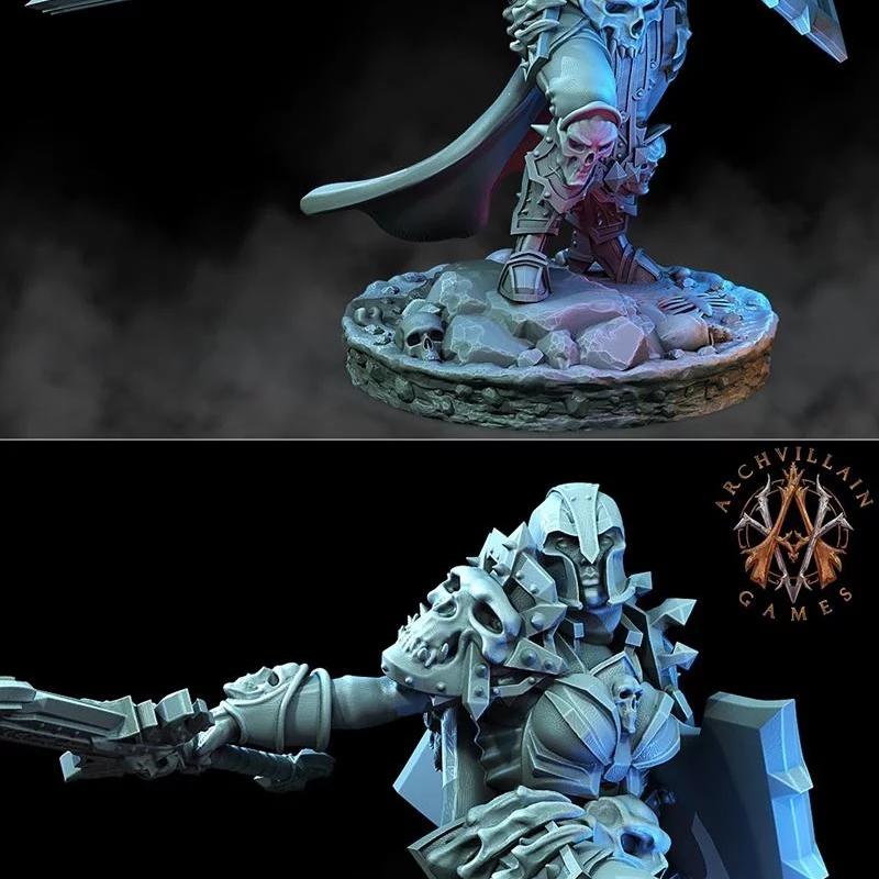 女暗影骑士 3D打印模型|Female Deathknight – 3D Print Model
