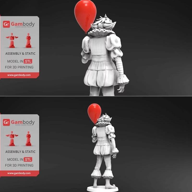 Pennywise小丑3D打印模型|Pennywise Clown from – 3D Print Model