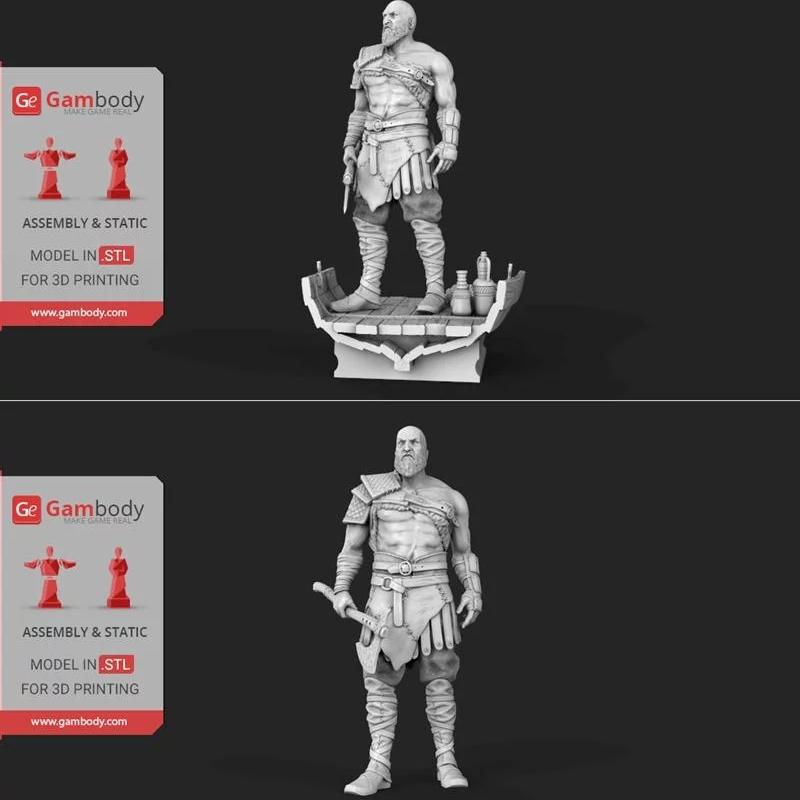 3D打印模型：战神克洛诺斯老年形象|Grumpy old Kratos – 3D Print Model