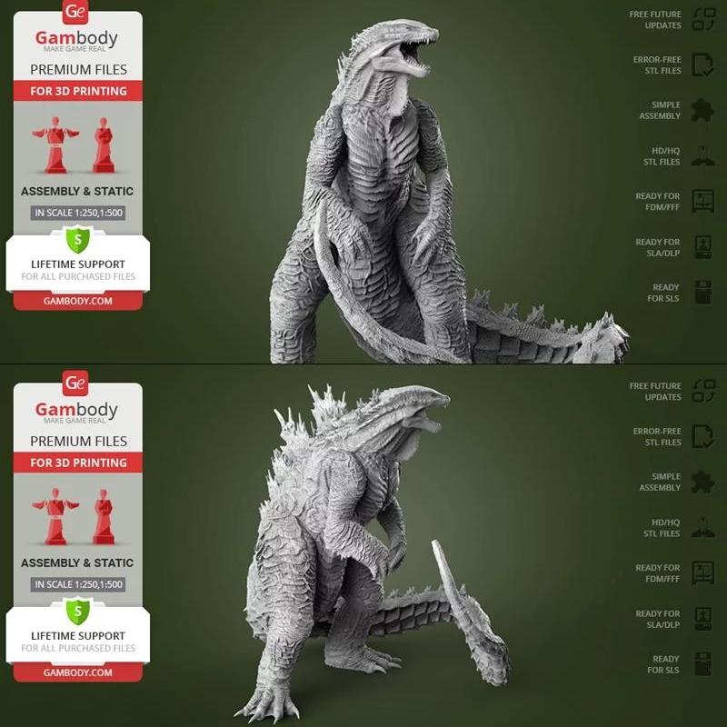 哥斯拉：3D打印模型|Godzilla Extreme – 3D Print Model