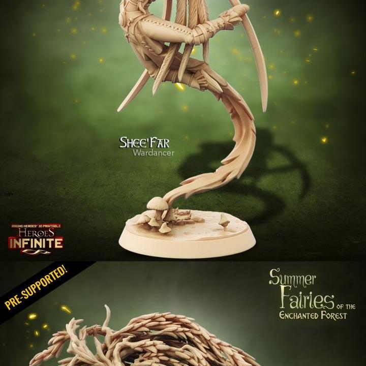 英雄无限—— enchanted森林的夏日精灵 3D打印模型|Heroes Infinite – Summer Fairies Of The Enchanted Forest – 3D Print Model