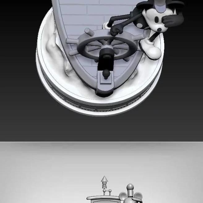 米老鼠——Steamboat Willie 3D打印模型|Mickey Mouse – Steamboat Willie – 3D Print Model