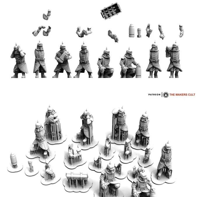 Valour Korps – Light Artillery Crew – 3D Print Model