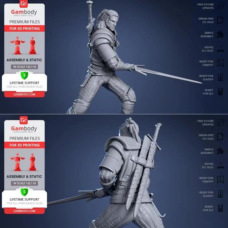 巫师3 3D打印模型|Witcher – 3D Print Model