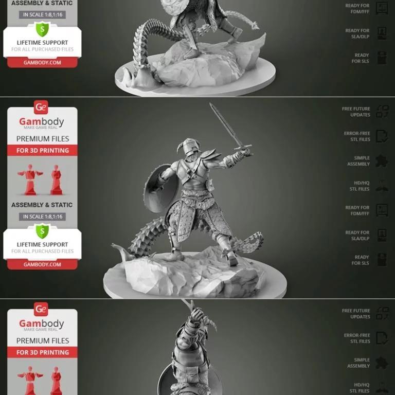 夺魂之刃 3D打印模型|Dovahkiin – 3D Print Model
