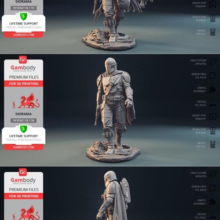 曼达洛人 3D打印模型|The Mandalorian – 3D Print Model