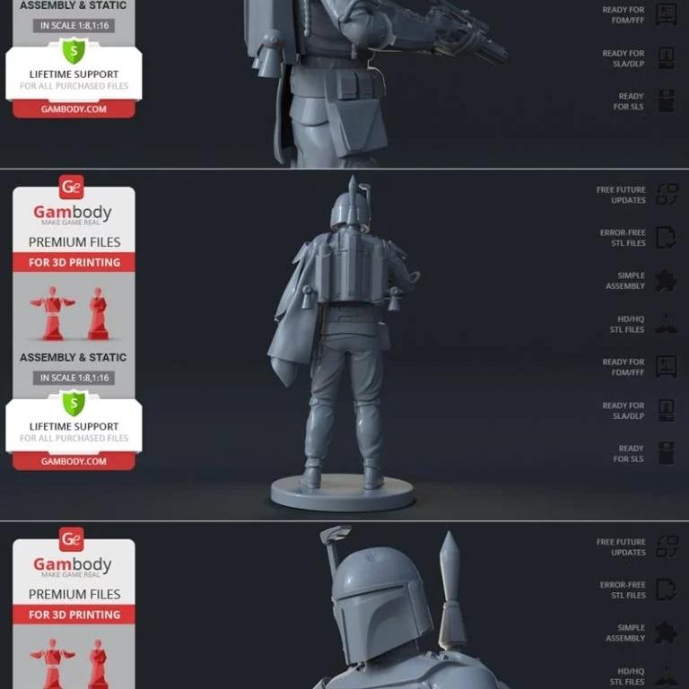 3D打印模型：星战战甲 Boba Fett|Boba Fett – 3D Print Model