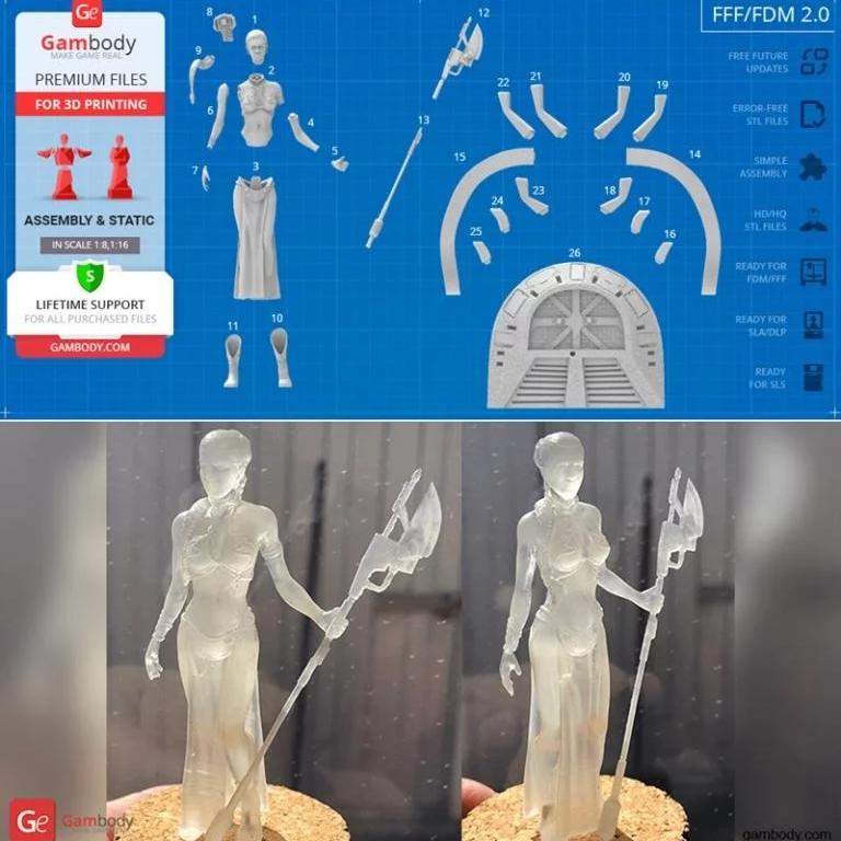 莱娅公主 3D打印模型|Princess Leia – 3D Print Model