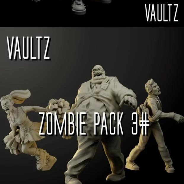 Vault Z僵尸套装1-4 3D打印模型|Vault Z – Zombie Pack 1-4 – 3D Print Model