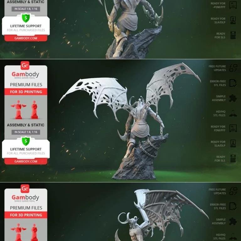 伊利丹·怒风 3D打印模型|Illidan Stormrage – 3D Print Model