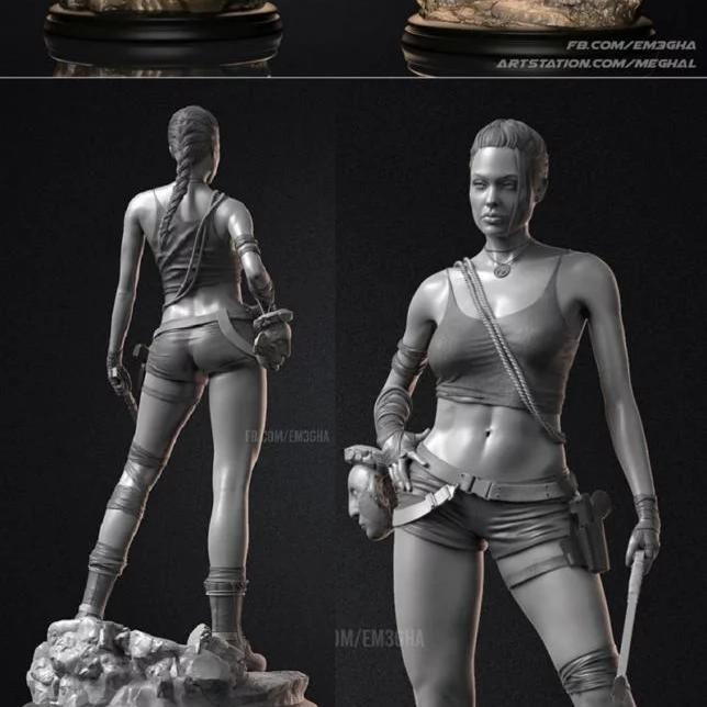 安吉丽娜·朱莉 雷娜·克罗夫特 3D打印模型|Angelina Jolie – Lara Croft – 3D Print Model
