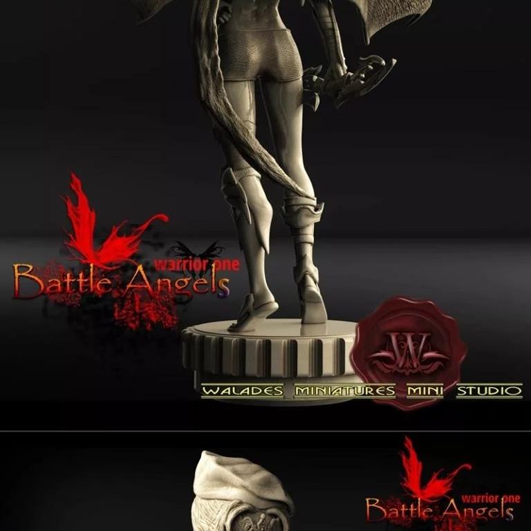 战斗天使 3D打印模型|Battle Angel – 3D Print Model