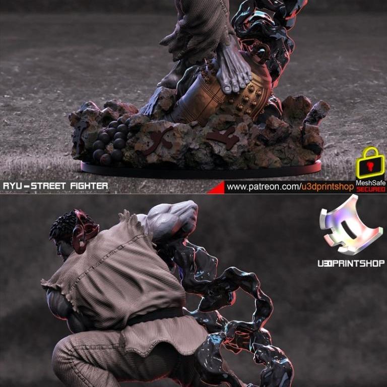 街霸Ryu 3D打印模型|Ryu – Street Fighter – 3D Print Model