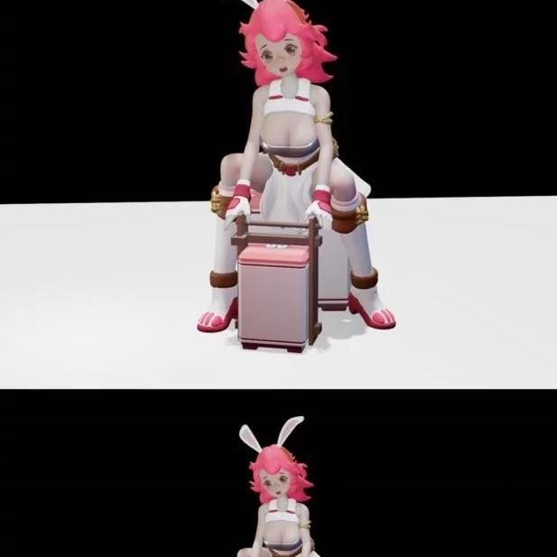 3D打印兔女郎角色模型|Food Delivery Service Bunny Girl – 3D Print Mode