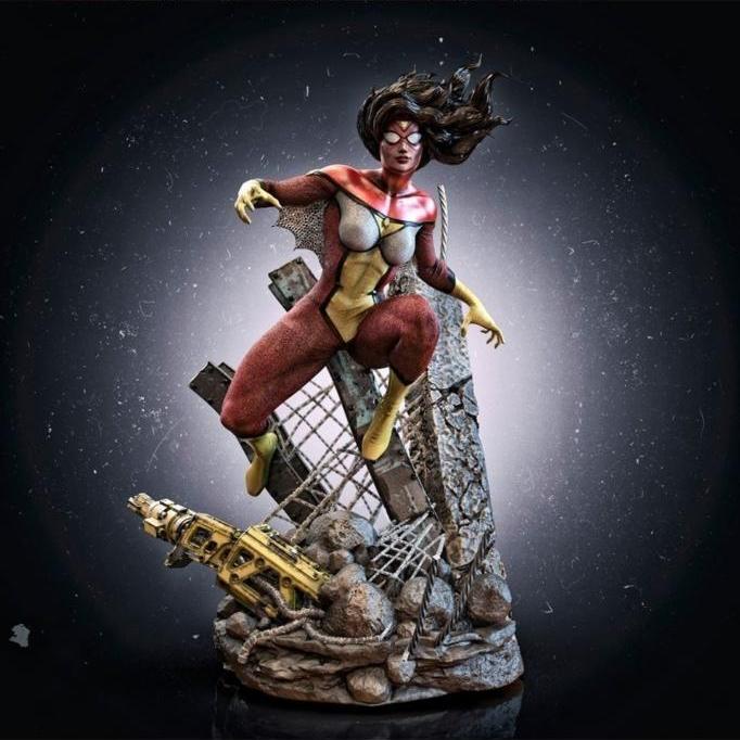 蛛丝女——3D打印模型|Spider Woman – 3D Print Model