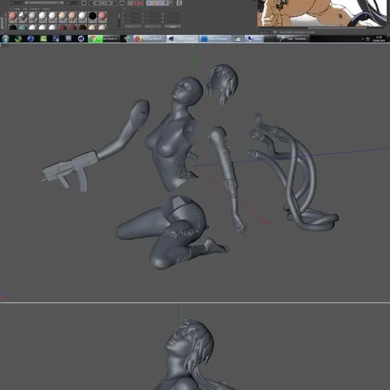 《攻壳机动队 3D打印模型》|Ghost in the Shell – 3D Print Model