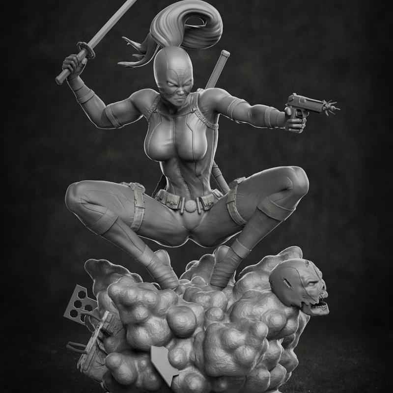 Lady Deadpool 3D打印模型|Lady Deadpool – 3D Print Model
