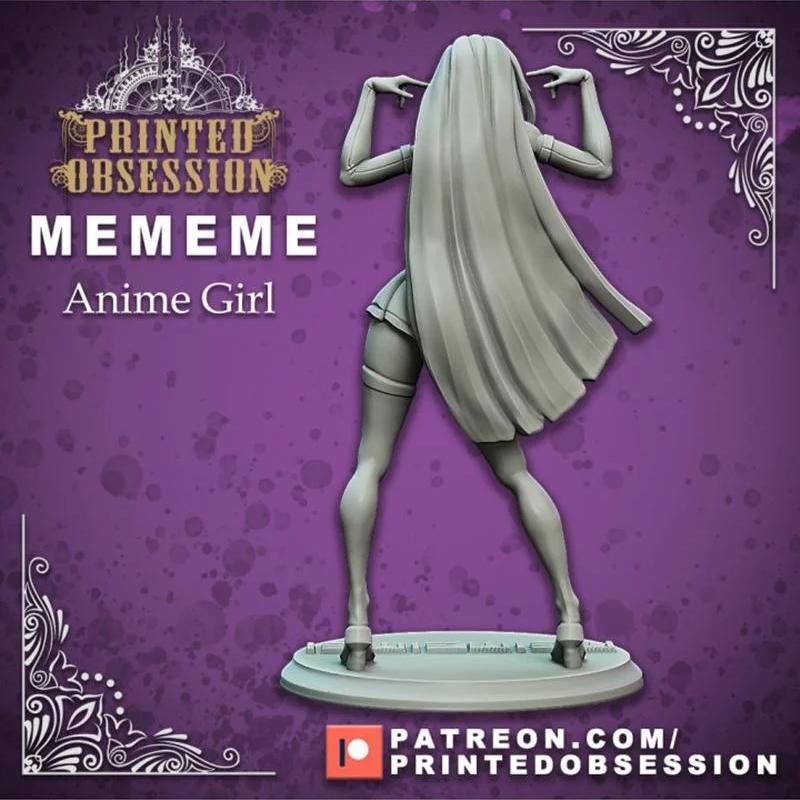 MEMEME - 动漫少女 - 3D打印模型|MEMEME – Anime Girl – 3D Print Model