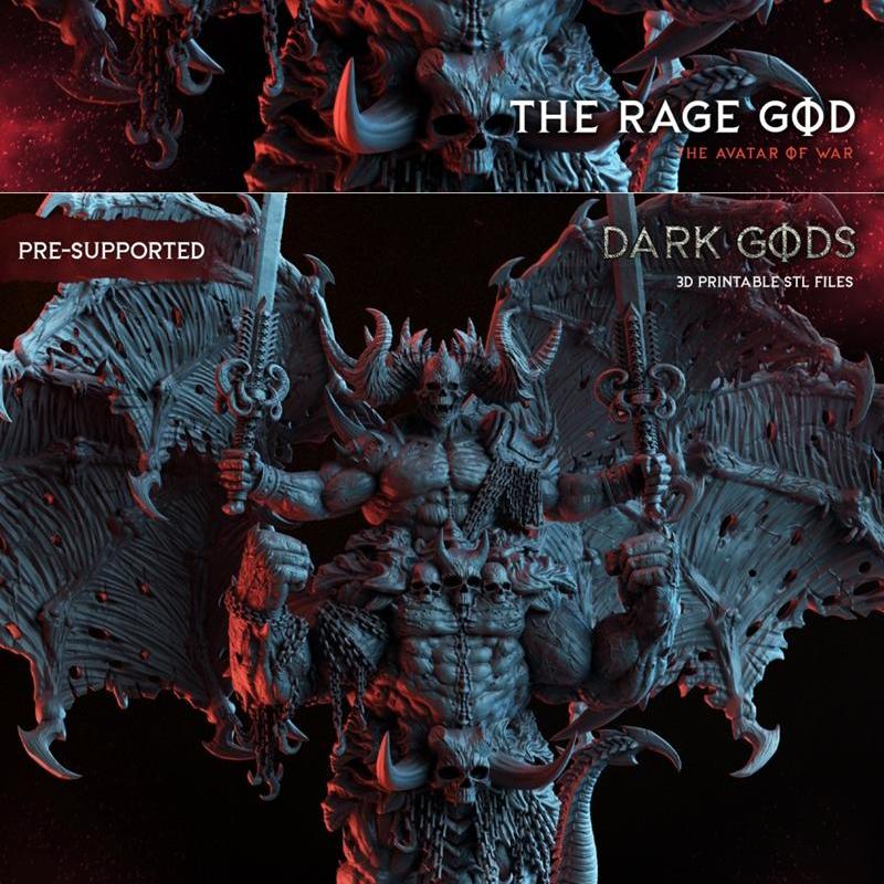 怒焰之神——3D打印模型|The Rage God – 3D Print Model