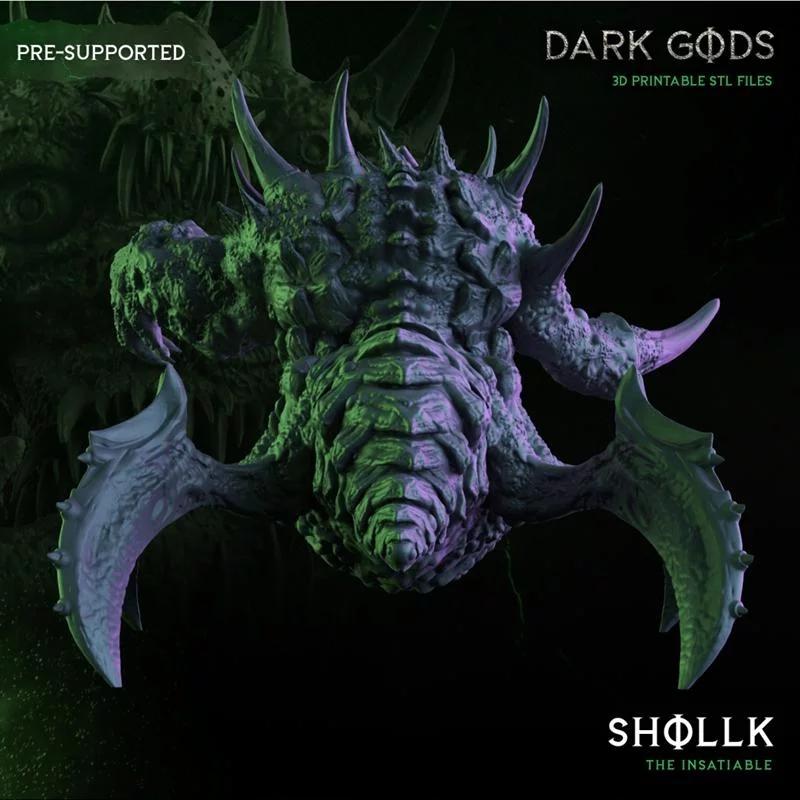 Shollk暗神系列3D打印模型|Shollk – Dark Gods – 3D Print Model