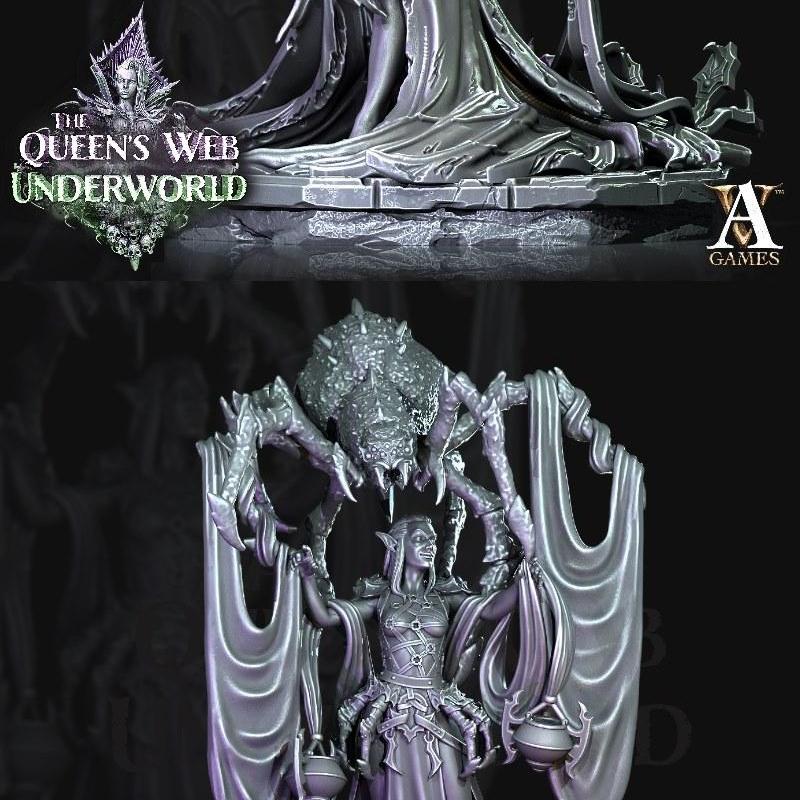 女王之网 - 《暗黑世界》3D打印模型|The Queens Web – Underworld – 3D Print Model