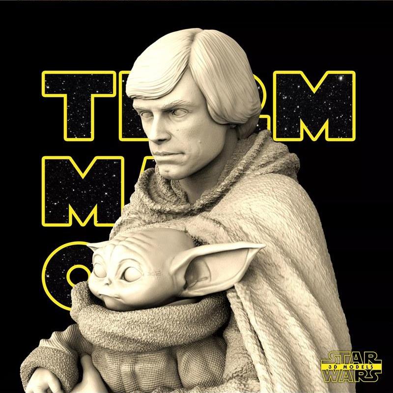 星球大战-卢克·天行者-3D打印模型|Star Wars – Luke Skywalker – 3D Print Model