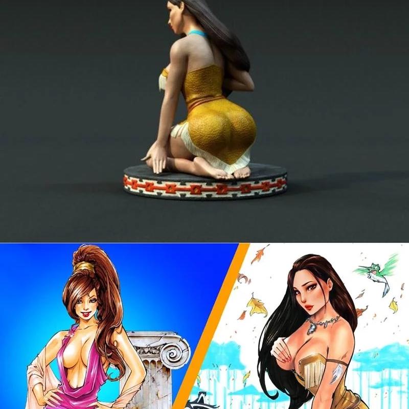 波卡洪塔斯 3D打印模型|Pocahontas – 3D Print Model