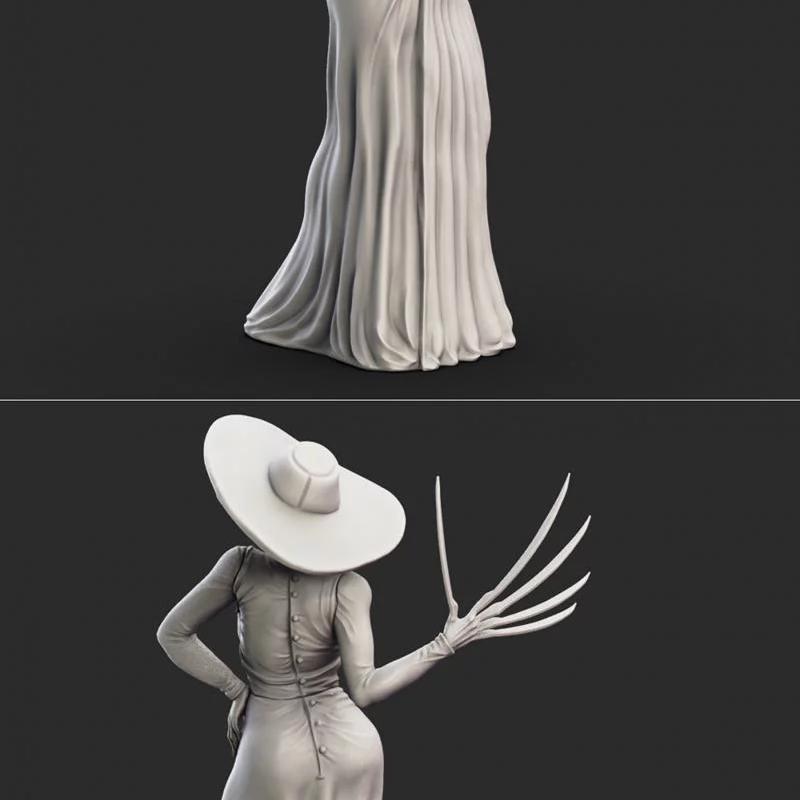 德米特雷斯库夫人——生化危机村庄——3D打印模型|Lady Dimitrescu – Resident Evil Village – Tall Vampire Mother – 3D Print Model