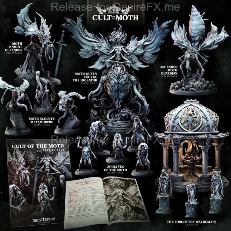 最佳生物迷你模型—— moth之崇拜——2025年11月3D打印模型|Bestiarum Miniatures – The Cult of the Moth – November 2025 – 3D Print Model STL