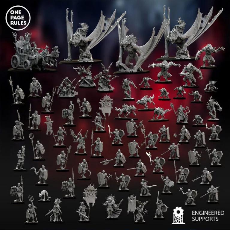 一页规则——吸血鬼不死者套装——3D打印模型|One Page Rules – Vampiric Undead Bundle – 3D Print Model