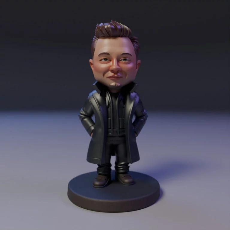 埃隆马斯克手办 3D打印模型|Elon Musk Chibi – 3D Print Model