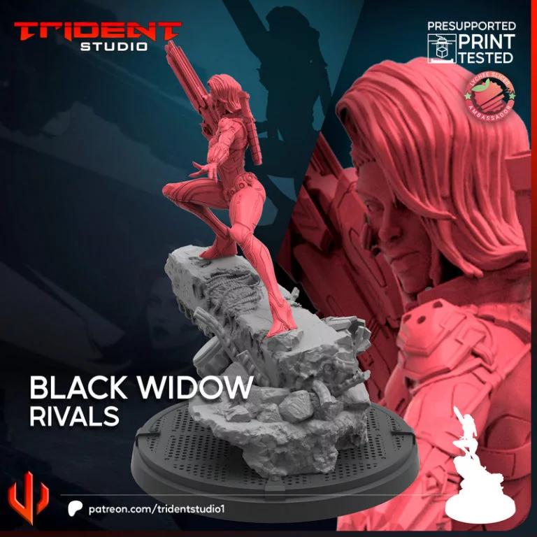 特里顿工作室 - 黑寡妇对手 - 3D打印模型|Trident Studio – Black Widow Rivals – 3D Print Model