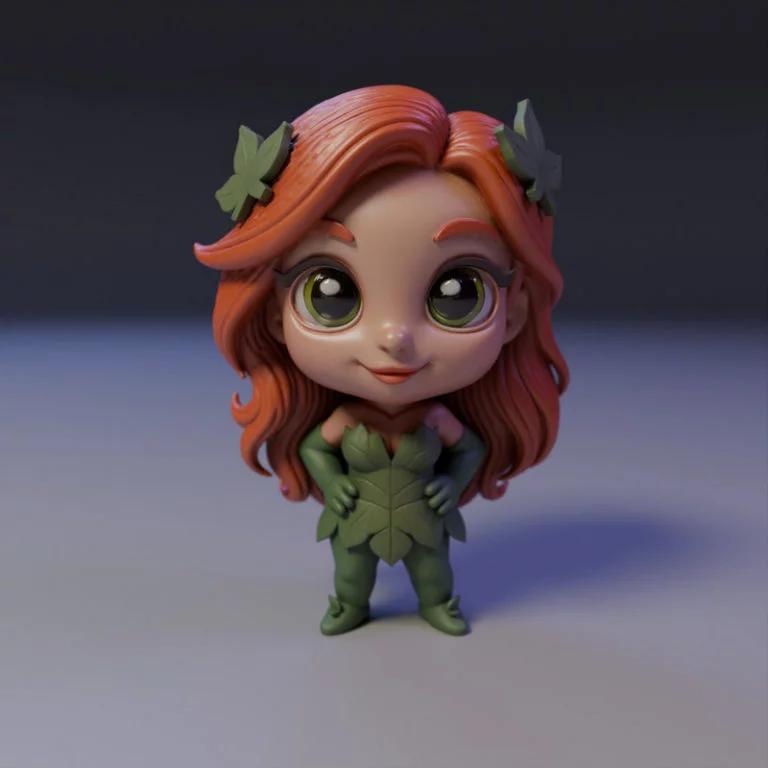 Chibi Poison Ivy 3D打印模型|Chibi Poison Ivy – 3D Print Model