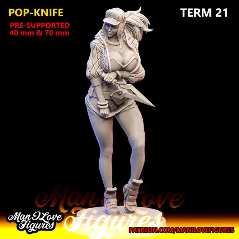 Pop-Knife 阿卡丽 3D打印模型|Pop-Knife Akali – 3D Print Model