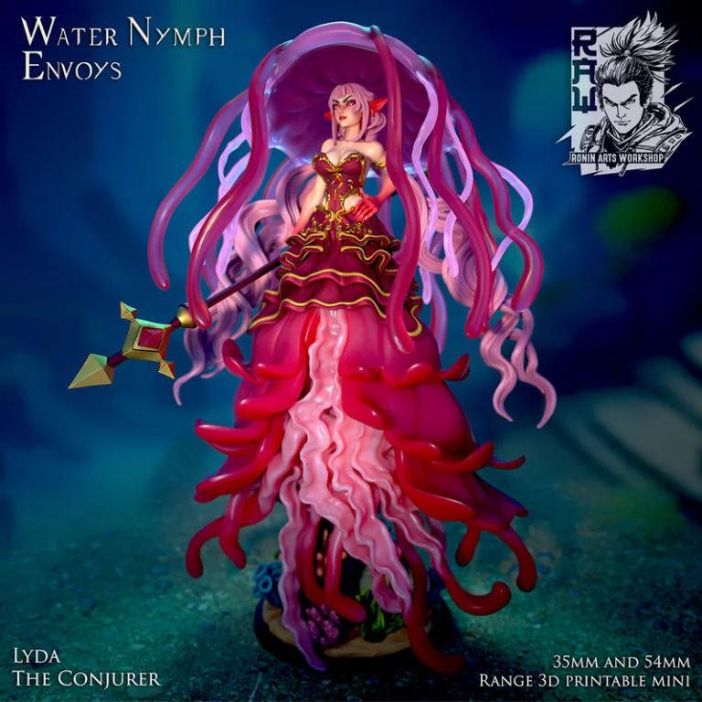 Lyda 3D打印女妖形态模型|Lyda The Conjurer Nymph Form – 3D Print Model