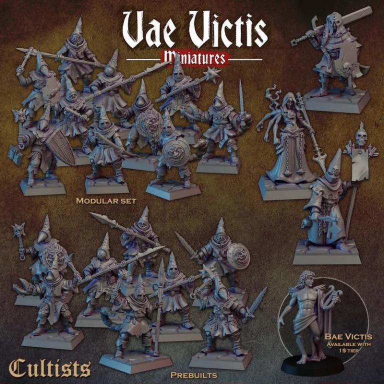 瓦尔维斯迷你模型——cultists 3D打印角色模型|Vae Victis Miniatures – Cultists – 3D Print Model