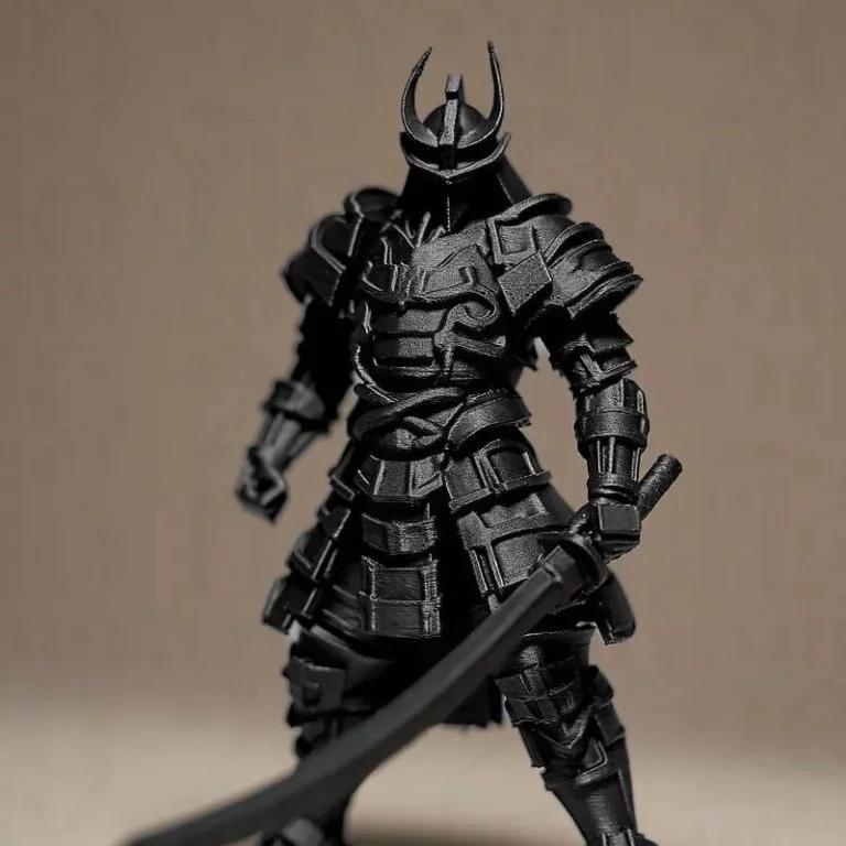 武士战士3D打印模型|Samurai Warrior Figurine – 3D Print Model