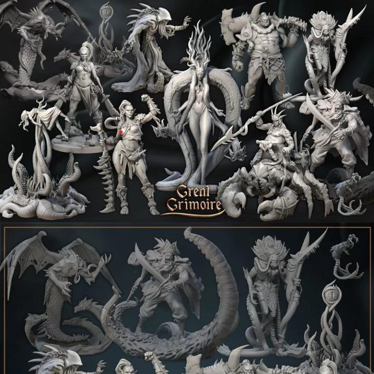 深渊之潮——Great Grimoire 3D打印模型|Great Grimoire – Tides of the Abyss – 3D Print Model