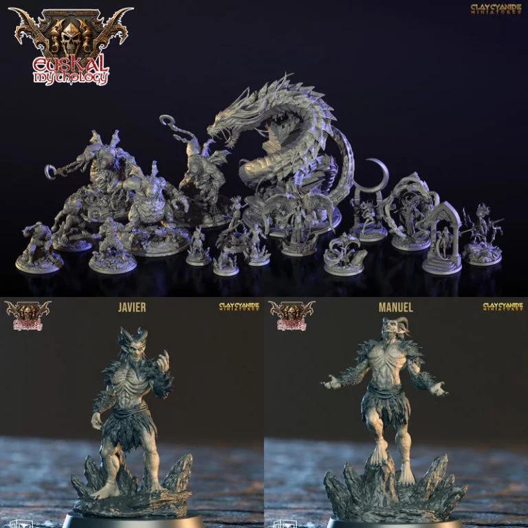 黏土氰化物微型模型——巴斯克神话系列|Clay Cyanide Miniatures – Euskal Mythology – 3D Print Model