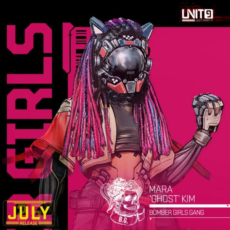 9号轰炸机少女小队——玛拉·鬼魂·金 3D打印模型|Unit9 – Bomber Girls Gang – Mara Ghost Kim – 3D Print Model