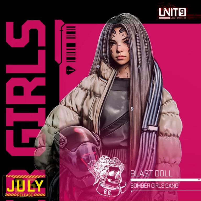 第九单元——轰炸机少女小队——爆破娃娃——3D打印模型|Unit9 – Bomber Girls Gang – Blast Doll – 3D Print Model